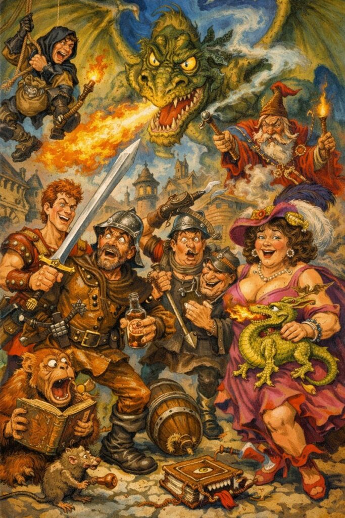 Pratchett Stráže! Stráže! Josh Kirby Chat GPT